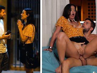 Devote Brasilianerin fickt mit einem Fremden auf dem Sofa